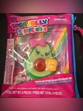 TABA JELLY SQUEEZEABLES VIRAL ADORABLE AVACADO SQUISH, STRETCh, STICKY TOY. NIB
